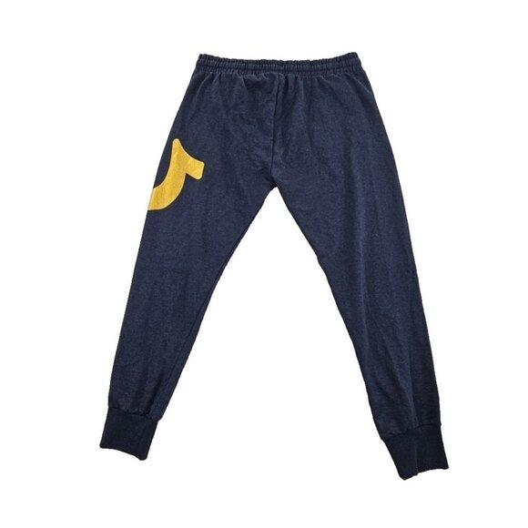 True Religion Loungewear Men's Large Navy Blue with Gold Logo Pants Jogger NEW - Picture 2 of 14